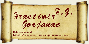 Hrastimir Gorjanac vizit kartica